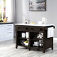 Darwid - Kitchen Island - Marble Top Top & Espresso