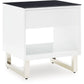 Gardoni - Rectangular End Table - White / Black