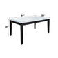 Nolan - Dining Table - White Natural Marble Top & Salvage Dark Oak