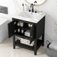 24" Black Bathroom Vanity