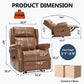 Camel Manual Recliner Chair in Faux Leather