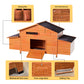 Large Wooden Chicken Coop with 2 Nesting Boxes