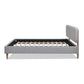 Diego Low Upholstered Platform Bed, Queen, Light