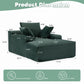 Oversized Chaise Lounge Chair Cozy Cloud Couch With 3 Throw Pillows And Wide Armrest - view 6