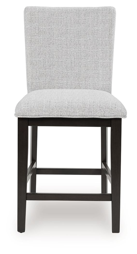Neymorton - Upholstered Barstool (Set of 2) - Dark Grayish Brown - view 2