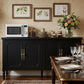 58.9" Stain Black Buffet Cabinet