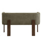 48.5" Upholstered Solid Loveseat (Walnut+Green)