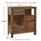 Roybeck - Accent Cabinet - Light Brown / Bronze