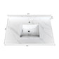 37-Inch Quartz Bathroom Vanity Top with Undermount Sink