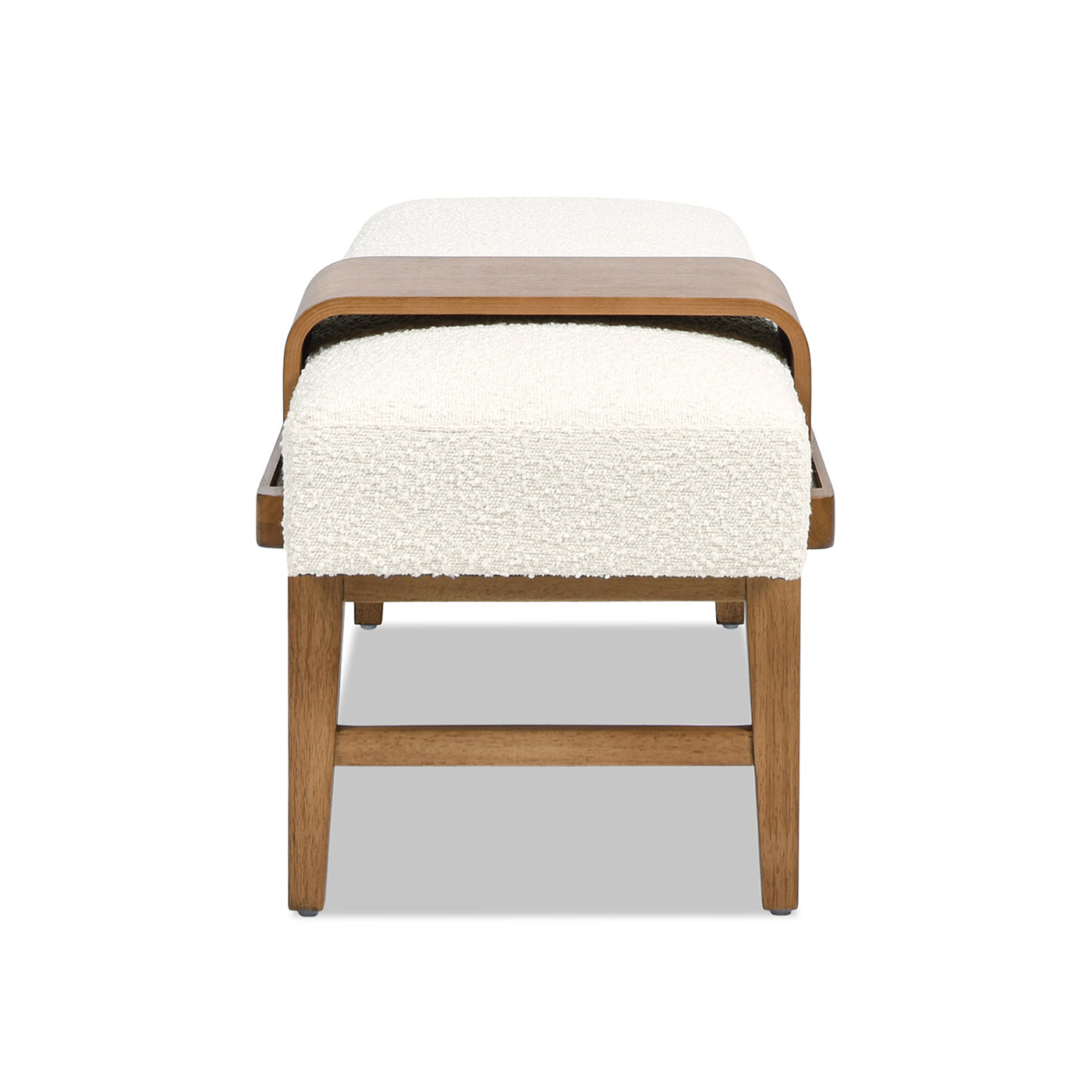 Billie 52" Modern Telephone Bench with Sliding Shelf