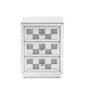 Noralie - 18" X 14" Accent Table With Faux Diamonds - Mirrored