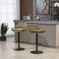 Modern Swivel Bar Stools Set of 2 Adjustable Counter Height Chairs