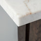 Burkhaus - Sofa Table - White / Dark Brown