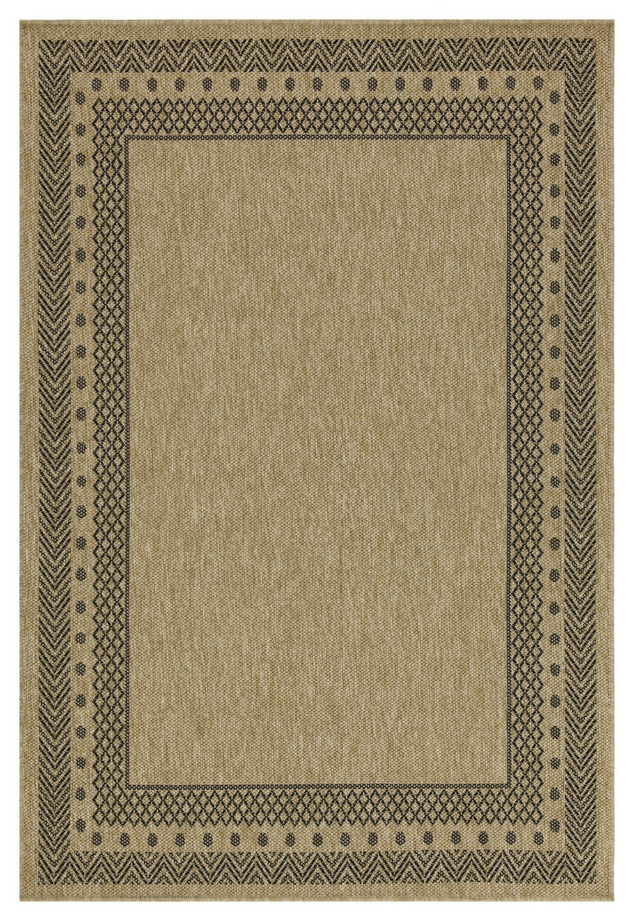 Earth GC_NTL1006 Jute/Black Indoor/Outdoor Area Rug