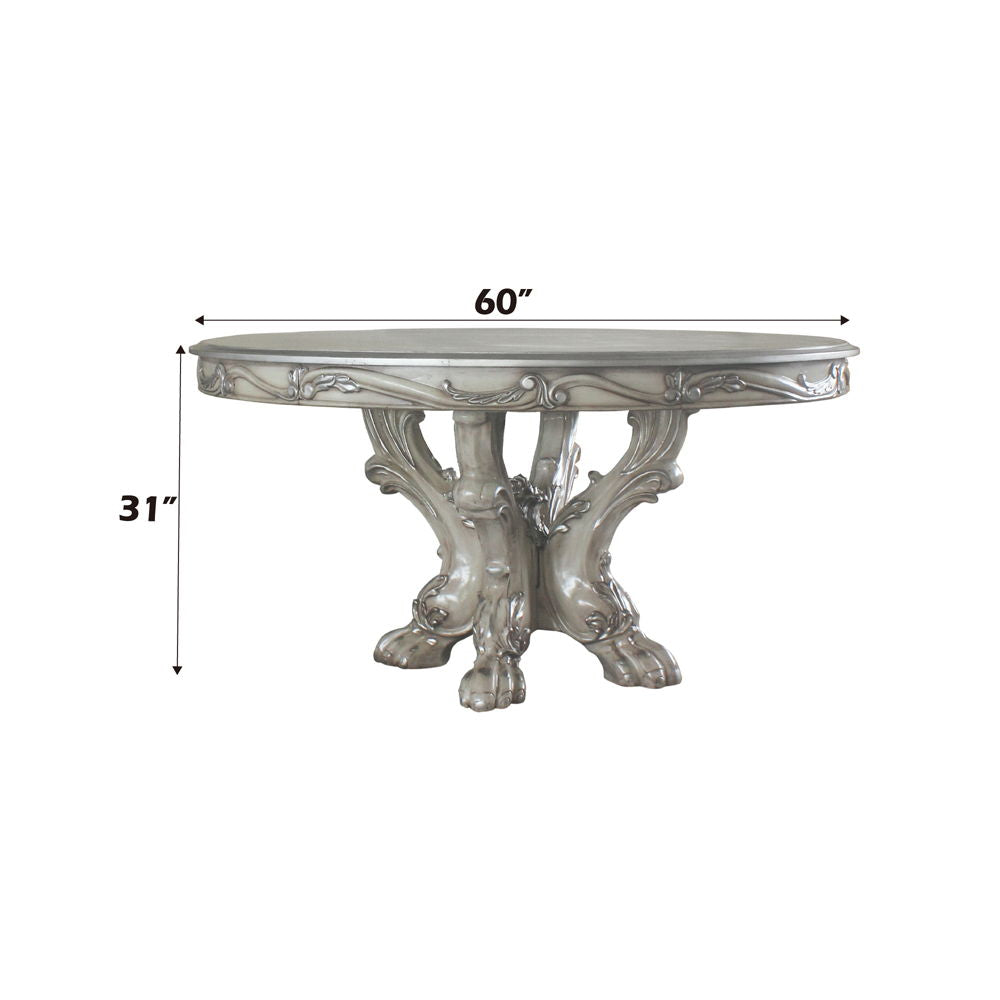 Dresden - Round Pedestal Dining Table - Vintage Bone White