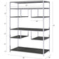 Vonara - Bookshelf - Rustic Gray Oak & Chrome
