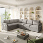 115.2" L-Shaped Pull-Out Bed Sleeper Sofa