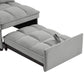 4 in 1 Multi-Function Single Sofa Bed with Storage Pockets Gray