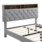 Queen-Size Upholstered Platform Bed Frame