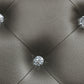 Karmen Metallic Upholstered Tufted Queen Panel Bed