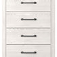 Gerridan - Four Drawer Chest - White / Gray