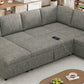 Versatile U-Shaped Sectional Sofa Bed
