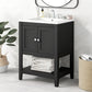 24" Black Bathroom Vanity