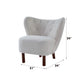 Zusud White Teddy Sherpa Accent Chair