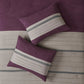 7 Pc Pieced Faux Suede Comforter Set Purple Cal King