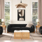 Alpine 90.5" Sherpa Sofa, Ebony