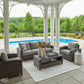 Oasis Court - Sofa, Chairs, Table Set (Set of 4) - Gray