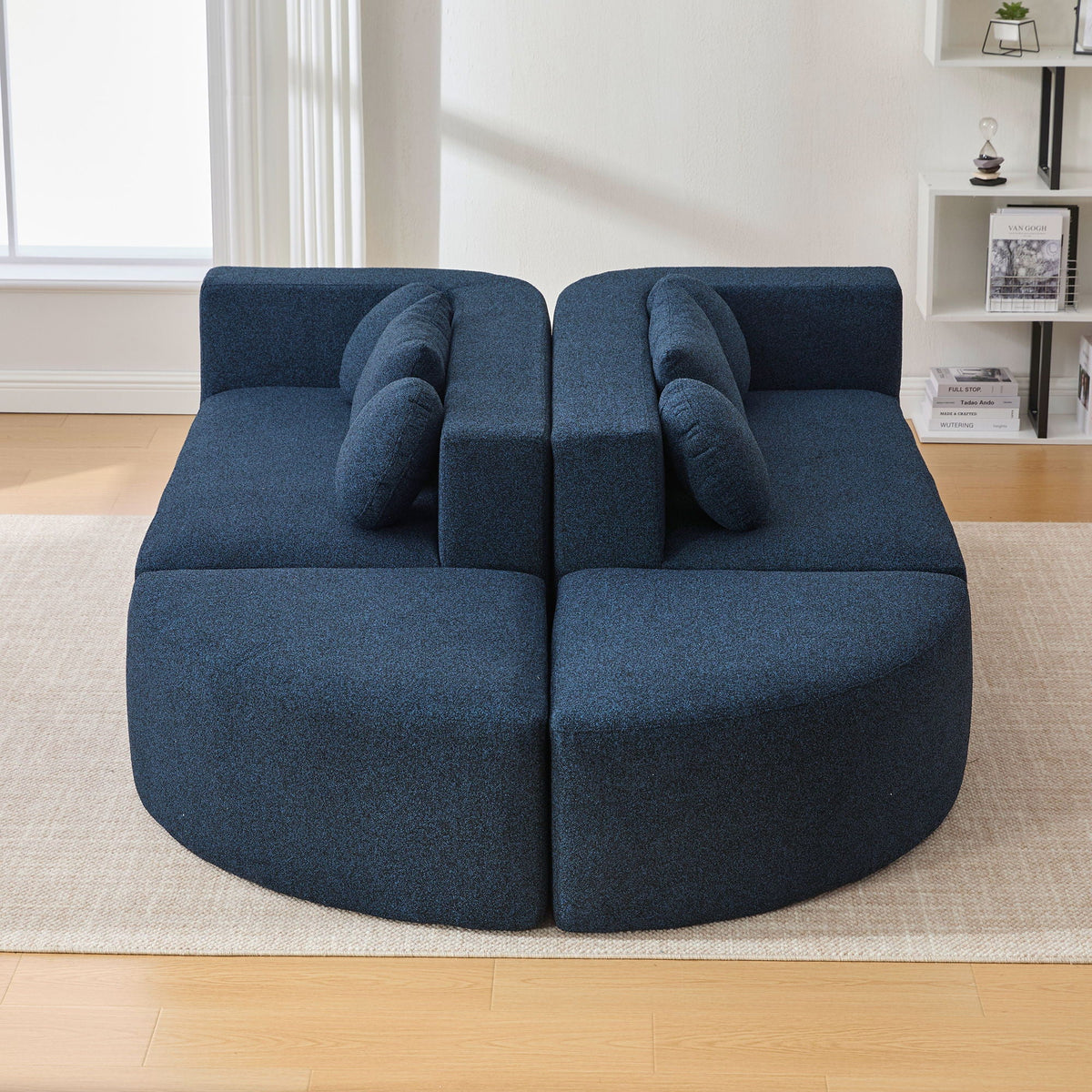 Boneless - Couch Modular Sectional Sofa With Deep Seating And Curved Design - view 5