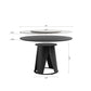 59" Modern Sintered Stone Dining Table