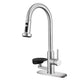 3-in-1 Kitchen Faucet with Press-Type Glass Rinser