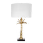 D16x31' Leaf Lamp with Marble Base Gold