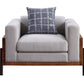 Pelton - Chair With Pillow - Fabric & Walnut