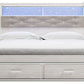 Altyra - King Upholstered Bookcase Bed With Storage - White
