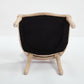 French Country Dining Chairs Set of 2 Upholstered with Rattan Back