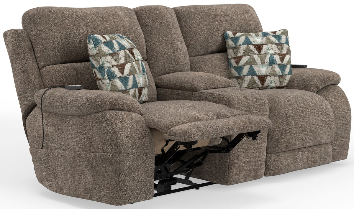 Joya - Power Headrest Power Lay Flat Reclining Console Loveseat With CR3 Heat/Massage/Lumbar/ZG - view 3