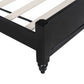 King Bed Frame, Solid Wood Platform with Slats, Modern