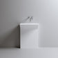 Modern Wall-Mounted Solid Surface Pedestal Sink