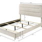 Plush Upholstered Design King Size Panel Bed