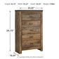 Trinell - Five Drawer Chest - Brown