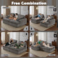 Double Chaise Lounge Chair, Oversized Upholstered Sleeper Cloud Couch - view 5