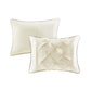 7 Piece Tufted Comforter Set Ivory King