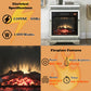 Lotus - Fireplace - Mirrored & Faux Ice Cube Crystals