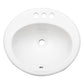 20"x18" White Ceramic Oval Drop In Bathroom Sink