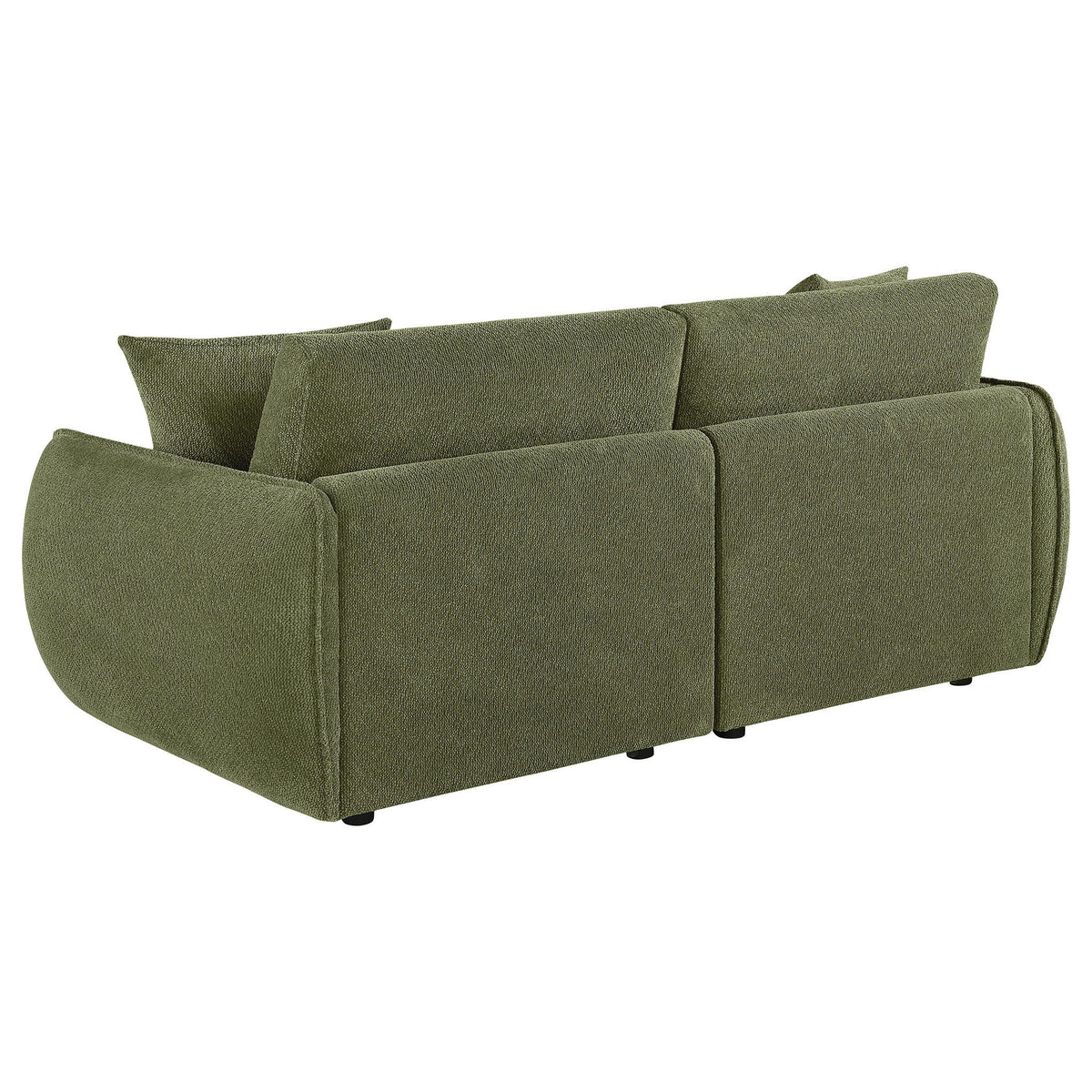 Elysia Chenille Upholstered Modular Lounge Loveseat Green - view 2