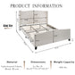 King Size Bed Frame with Upholstered Teddy Velvet Headboard