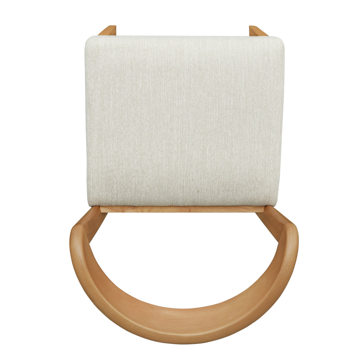 Solid Rubber Wood Dining Chairs (Natural Oak+Beige) - Set of 2